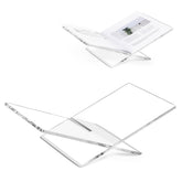 PUERSI front view clear book stand showing elegant display benefit