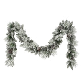 Puleo International garland full-length draped showing size and snowy finish benefit