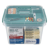 Pulseplay front view of clear green box shows contents at a glance and eases organization
