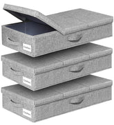 punemi front view of three grey storage containers showing size and benefit