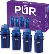 PUR filter front packaging showing product and benefits for cleaner water