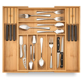 Purawood front view showing natural bamboo finish and neat compartments for quick access