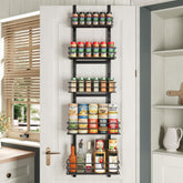 Purdaz front view of over-the-door rack showing tidy storage and space saving