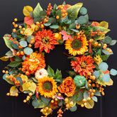PureCosy front door wreath adding instant curb appeal