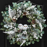 PureCosy front view showing full wreath making a welcoming entry