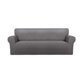 PureFit front view full cover on large sofa showing clean modern look and protection