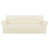 PureFit ivory front view showing full sofa coverage and refreshed appearance