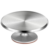 Puroma front view of aluminum turntable showing sturdy design and stability