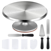Puroma front view of aluminum turntable showing stable platform and rim benefit: even rotation
