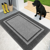 PURRUGS front view showing light and dark grey pattern and neat edges for entryways