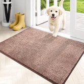 PURRUGS mat front view in brown-light cream showing stylish protection