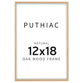 puthiac front view of natural oak frame showing clean lines and warm finish for versatile décor