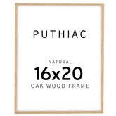 puthiac front view natural oak frame shows clean lines and warm finish