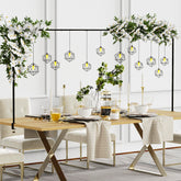 Putros front view of black table arch showing elegant party backdrop and easy setup