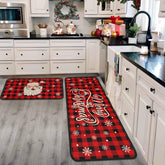 Putware front view showing festive holiday rug set, adds seasonal warmth