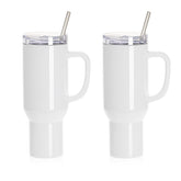 PYD Life front view showing 40oz tumbler packaging and large printable area benefits