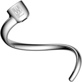 QAP stainless steel dough hook front view showing fit and finish
