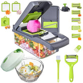QDGMXIV front view showing compact chopper and container for tidy prep