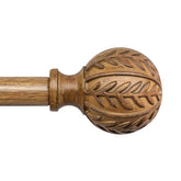 QDWIS full curtain rod set shown front view, adds rustic warmth