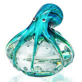 QFkris front view glass octopus showing glossy finish and decorative appeal