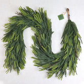 QIANYUN front view of 6FT Norfolk pine garland showing full lush greenery