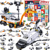Qinline front packaging showing 24-day advent calendar and space art benefit holiday excitement