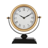 QIYAODECO front view of vintage gold clock showing clear dial and elegant frame benefit: instant vintage accent