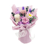QOEAZY preserved roses front view showing elegant arrangement and lasting beauty