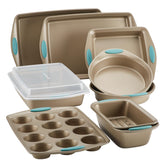 Rachael Ray Cucina front overview showing full 10-piece set and cohesive design benefits