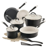 Rachael Ray Cucina front view showing full Peppercorn set and elegant finish for stylish kitchens