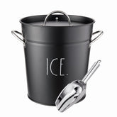 Rae Dunn front view of ice bucket showing clean design and easy serving
