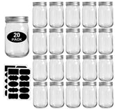 Rainforce 20-pack front view showing uniform jars and lids for organized storage
