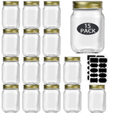 Rainforce front packaging showing 15 jars and gold lids for pantry organization