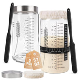Rakovar front view of two jars showing capacity and lids, clear monitoring