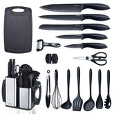 RAXCO front view of full black 18-piece set showing organized storage benefit
