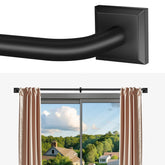 RBYCOS front view matte black rod showing sleek decorative finish and strength