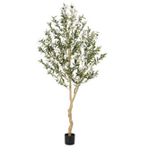 REALEAD 6ft olive tree front view showing full height and realistic foliage benefit: instant decor