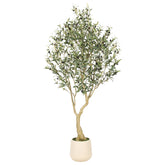 REALEAD artificial olive tree front view showing full height and balance