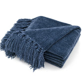 RECYCO chenille throw front view showing plush fabric and neat edges for stylish comfort