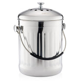 RED FACTOR front view with dome lid showing elegant countertop presence and odor control