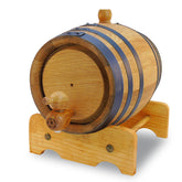 Red Head Barrels front view showing barrel and stand, highlighting ready-to-use benefit