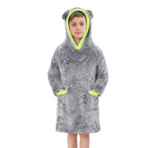 Redair front view hoodie blanket showing roomy fit and hood for cozy comfort