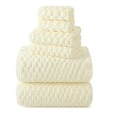 REDKISS cream bath sheet front view showing full-size coverage and soft look