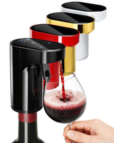 Redsack front view of dispenser showing sleek black design and controls, elegant serving