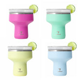 REDUCE Saltini front view of 4-pack showing elegant insulated tumblers and portability