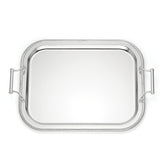 Reed & Barton front view of rectangular silverplate tray highlighting elegance