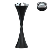 RELIANCER front view of standing ashtray shows stable design and tidy disposal benefit