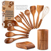 Renexas front packaging showing 12-piece teak set and durable tools