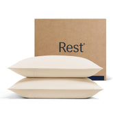 REST Evercool+ front packaging showing two pillowcases and brand benefits