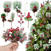 Retrowavy front packaging showing 56 artificial pine picks and festive design for easy crafting